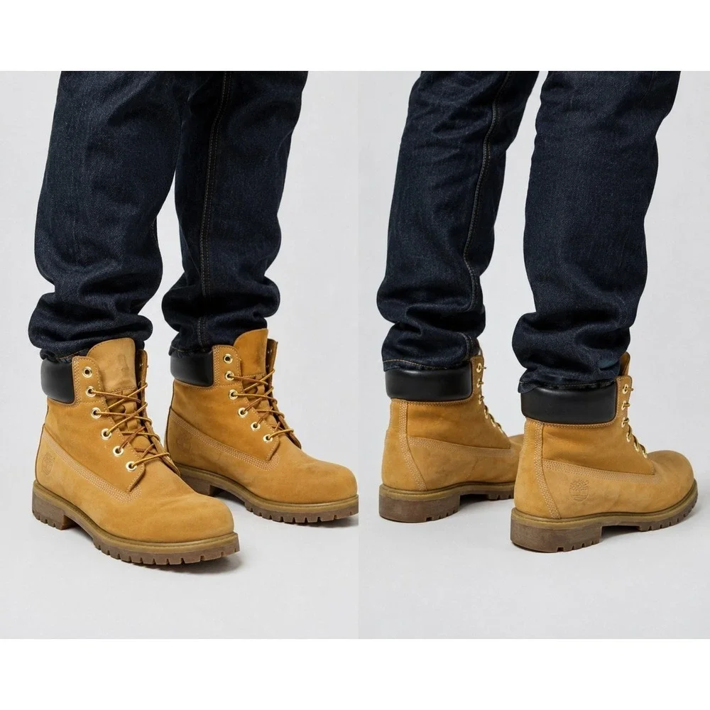 Timberland Premium Waterproof Boots Wheat Nubuck Primaloft 400 Gram Men's Sz 9 M